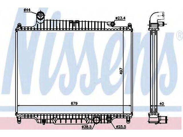 Радіатор RANGE ROVER 2002 - 3.6 TD(+)[OE PCC500300] NISSENS 643222 на LAND ROVER RANGE ROVER Mk III (LM)