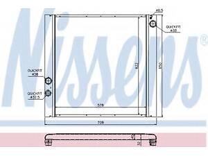 Радіатор RANGE ROVER 2002 - 4.2 SUPERCHARGED(+)[OE PCC500670] NISSENS 64327 на LAND ROVER RANGE ROVER Mk III (LM)