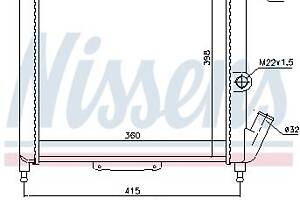 Радиатор RENAULT 9 (L42_) / RENAULT 11 (B/C37_) / RENAULT SUPER 5 (S40_) 1981-2001 г.