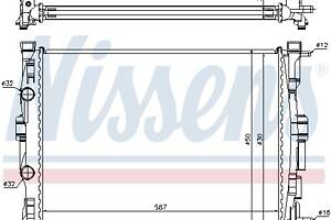 Радиатор RENAULT SCENIC (JM0/1_) / RENAULT MEGANE (KM0/2_) 2001-2012 г.