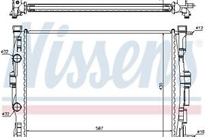 Радиатор RENAULT SCENIC (JM0/1_) / RENAULT MEGANE (KM0/2_) 2001-2012 г.