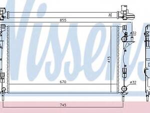 Радіатор RN ESPACE IV(02-)1.9 dCi(+)[OE 82 00 008 765] NISSENS 63816 на RENAULT VEL SATIS (BJ0_)