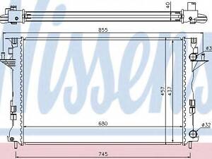 Радиатор RN ESPACE IV(02-)2.2 dCi(+)[OE 82 00 033 729] NISSENS 63771 RENAULT VEL SATIS (BJ0_)