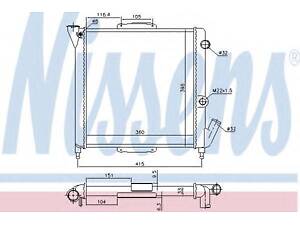 Радіатор RN EXPRESS(85-)1.0(+)[OE 77 00 757 930] NISSENS 63867 на RENAULT SUPER 5 (B/C40_)