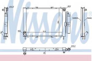 Радиатор RN KANGOO I(98-)1.2 i 16V(+)[OE 82 00 267 994] NISSENS 637637 RENAULT KANGOO Rapid (FC0/1_)