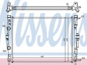 Радіатор RN MEGANE II(02-)1.5 dCi(+)[OE 82 00 357 536] NISSENS 63769 на RENAULT MEGANE II седан (LM0/1_)