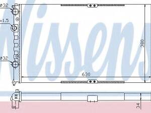 Радіатор SEAT INCA(95-)1.4 i(+)[OE 6K0.121.253 AS] NISSENS 65290 на VW POLO седан (6KV2)