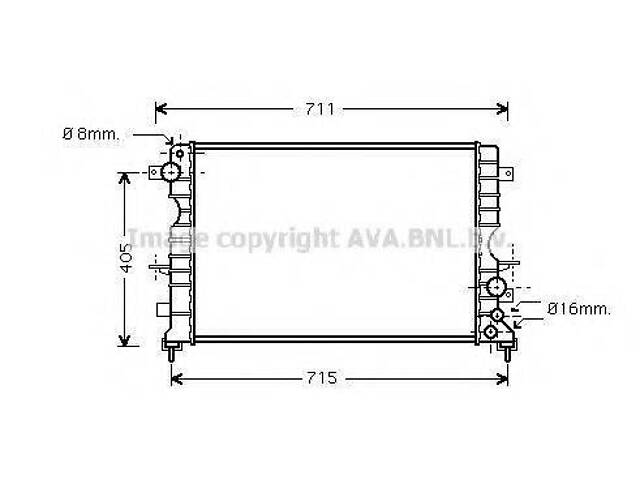 Радіатор, Система охолодження двигуна AVA QUALITY COOLING AU2165 на LAND ROVER DISCOVERY Mk II (LJ, LT) - Фото 1