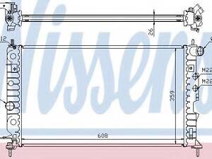 Радіатор системи охолодження NISSENS 630121 на OPEL VECTRA B Наклонная задняя часть (38_)