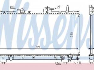 Радіатор системи охолодження NISSENS 64837A на TOYOTA CARINA E седан (_T19_)