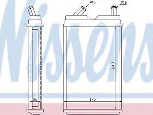 Радіатор системи опалення салона NISSENS 73624 на VOLVO 740 седан (744)