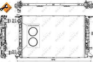Радиатор системы охлаждения, AUDI A4 A6 4 cyl. 07-