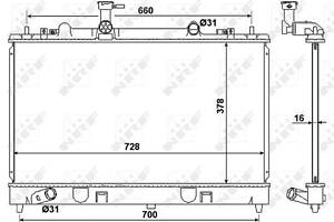 Радиатор системы охлаждения, MAZDA 6 02-