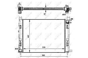 Радиатор системы охлаждения, RENAULT Clio 1.5dCi 11-2012>