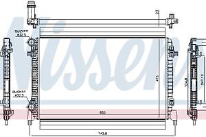 Радиатор SKODA YETI (5L) / SKODA FABIA (NJ3) / SKODA KAROQ (NU7, ND7) 2009-2022 г.