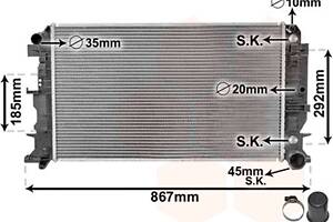 Радиатор SPRINTER 35i/22D/30D 06- (Van Wezel)