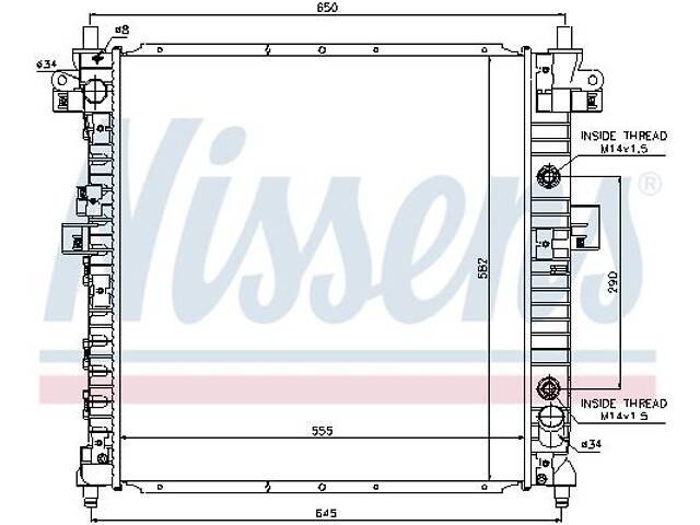 Радиатор SSANGYONG KYRON / SSANGYONG ACTYON / SSANGYONG ACTYON SPORTS (QJ) 2005-2014 г.