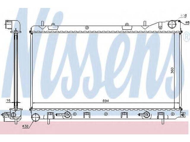 Радіатор SU FORESTER(02-)2.0 i(+)[OE 45111-SA020] NISSENS 67712 на SUBARU FORESTER (SG)