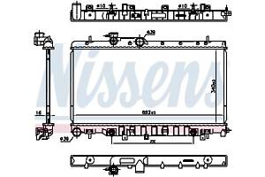 Радиатор SUBARU LEGACY (BH) / SUBARU IMPREZA (GG) / SUBARU OUTBACK (BE, BH) 1998-2009 г.