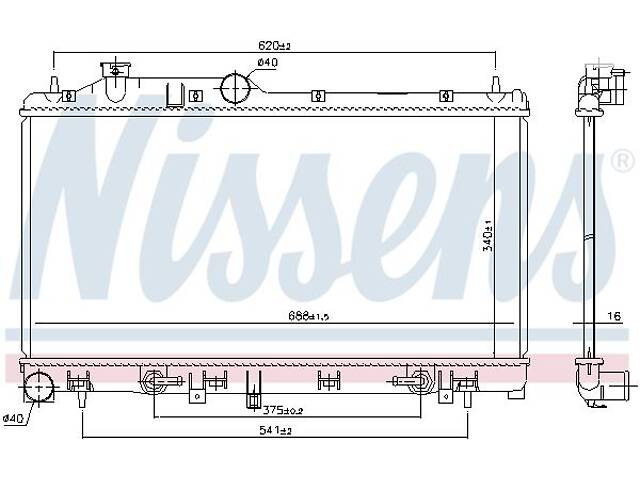 Радиатор SUBARU XV (_GP_) / SUBARU LEGACY (BP) / SUBARU FORESTER (SH_) 2003-2015 г.