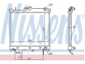 Радіатор SUZUKI SAMURAI II (JB) (98-) 1.3 i 16V NISSENS 641753 на SUZUKI JIMNY SIERRA (FJ)