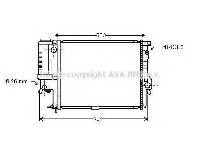 Радіатор системи охолодження AVA QUALITY COOLING BWA2186 на BMW 5 седан (E39) - Фото 1