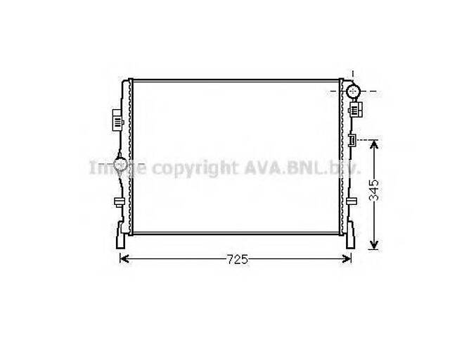 Радіатор системи охолодження AVA QUALITY COOLING CR2105 на DODGE JC - Фото 1
