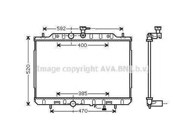 Радіатор системи охолодження AVA QUALITY COOLING DN2292 на NISSAN X-TRAIL (T31) - Фото 1