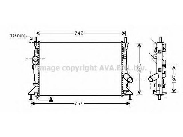 Радіатор системи охолодження AVA QUALITY COOLING FDA2370 на FORD FOCUS II Station Wagon (DA_) - Фото 1