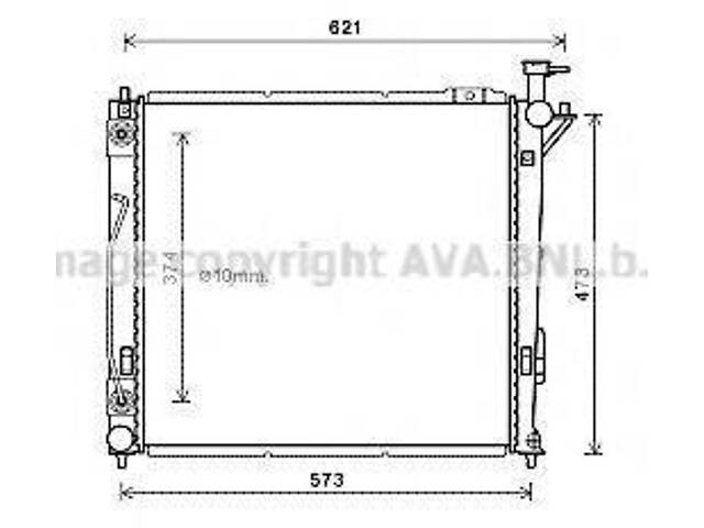 Радіатор системи охолодження AVA QUALITY COOLING HY2339 на HYUNDAI SANTA FÉ II (CM) - Фото 1