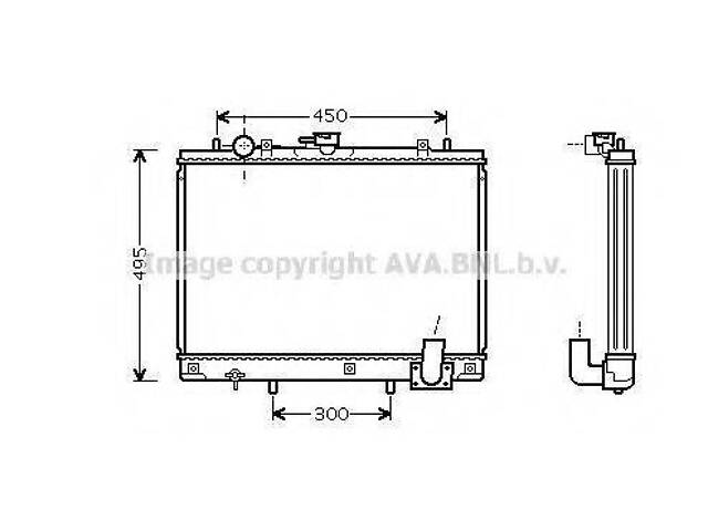 Радіатор системи охолодження AVA QUALITY COOLING MT2161 на MITSUBISHI COLT/RODEO (K7_T, K6_T) - Фото 1