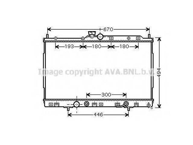 Радіатор системи охолодження AVA QUALITY COOLING MT2185 на MITSUBISHI AIRTREK I (CU_W) - Фото 1