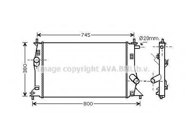 Радіатор системи охолодження AVA QUALITY COOLING MZ2183 на MAZDA 5 (CR19) - Фото 1