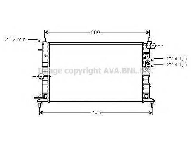 Радіатор системи охолодження AVA QUALITY COOLING OLA2244 на OPEL VECTRA B Наклонная задняя часть (38_) - Фото 1