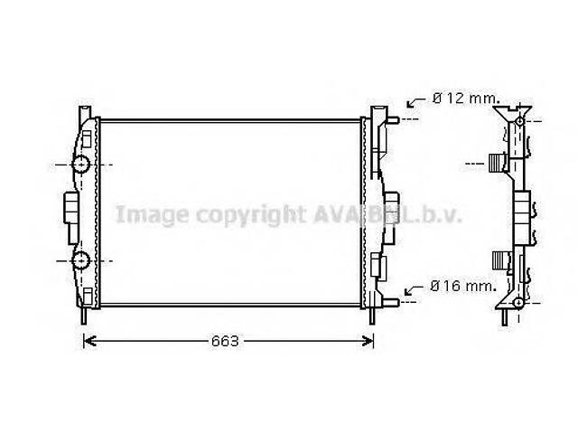 Радіатор системи охолодження AVA QUALITY COOLING RT2307 на RENAULT MEGANE II Sport Tourer (KM0/1_) - Фото 1