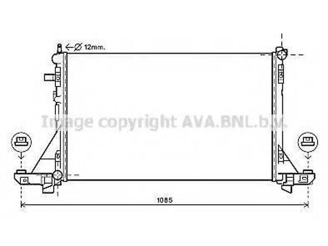 Радіатор системи охолодження AVA QUALITY COOLING RTA2560 на VAUXHALL MOVANO Mk II (B) Chassis/Cab - Фото 1
