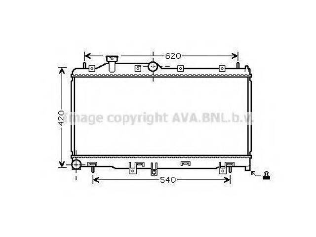 Радіатор системи охолодження AVA QUALITY COOLING SU2065 на SUBARU FORESTER (SH) - Фото 1