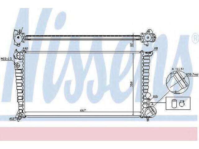 Радіатор системи охолодження NISSENS 61315 на CITROËN ZX (N2) - Фото 1