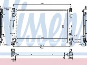 Радіатор системи охолодження NISSENS 617854 на FIAT PRATICO c бортовой платформой/ходовая часть (263)