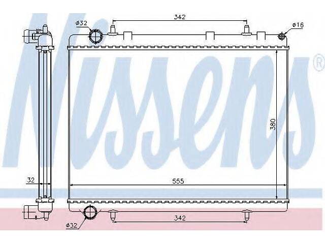 Радиатор системы охлаждения NISSENS 63601 на CITROËN C4 I (LC_) - Фото 1