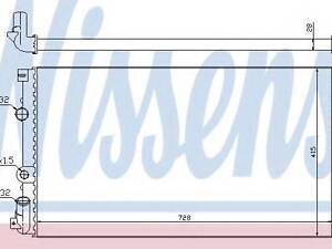 Радіатор системи охолодження NISSENS 63812A на RENAULT MASTER II Van (FD)