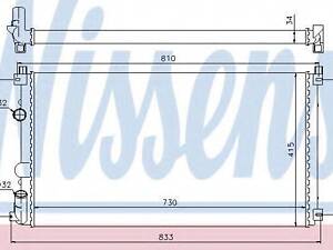 Радиатор системы охлаждения NISSENS 63819 на OPEL MOVANO самосвал (H9)