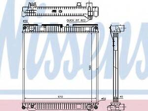 Радиатор системы охлаждения NISSENS 67224A на MAN TGL