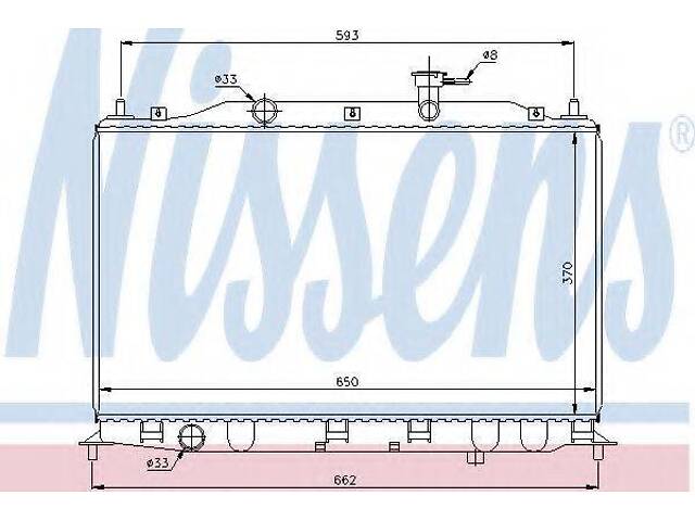 Радиатор системы охлаждения NISSENS 67509 на HYUNDAI AVEGA III (MC) - Фото 1