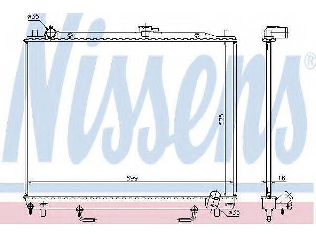 Радиатор системы охлаждения NISSENS 68181A на MITSUBISHI SHOGUN IV (V8_W, V9_W) - Фото 1