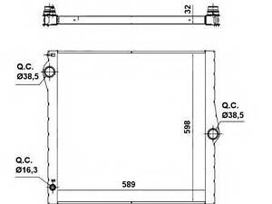 Радіатор системи охолодження NRF 50139 на BMW X5 (E70)