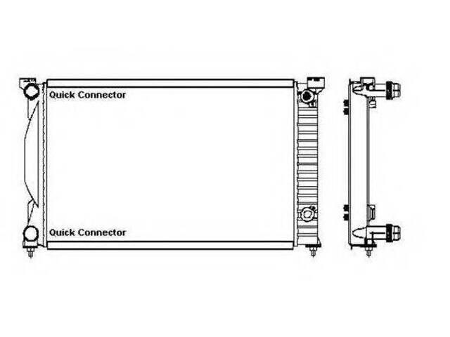 Радіатор системи охолодження NRF 50543 на AUDI A4 кабрио (8H7, B6, 8HE, B7) - Фото 1