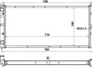 Радиатор системы охлаждения NRF 509514 на VW TRANSPORTER / CARAVELLE Mk IV автобус (70XB, 70XC, 7DB, 7DW)