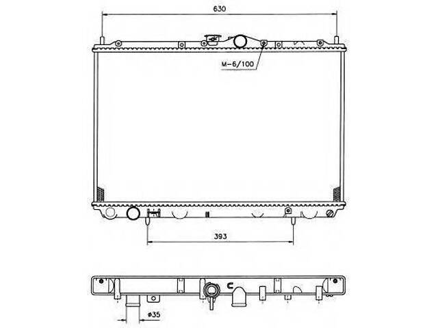 Радиатор системы охлаждения NRF 519517 на MITSUBISHI CARISMA (DA_) - Фото 1