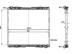 Радіатор системи охолодження NRF 519739 на SCANIA P,G,R,T - series